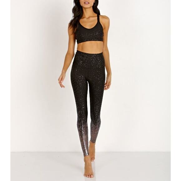 Beyond Yoga Alloy Ombre High Waisted Legging Small Iridescent Sparkle Celeb JLo - Picture 12 of 13